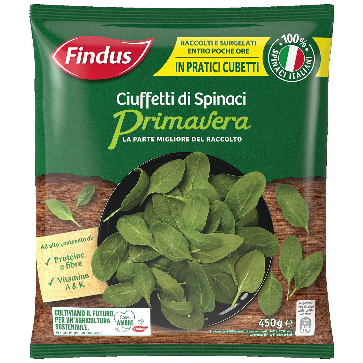 SPINACI PRIMAVERA FINDUS GR 450 Tigros