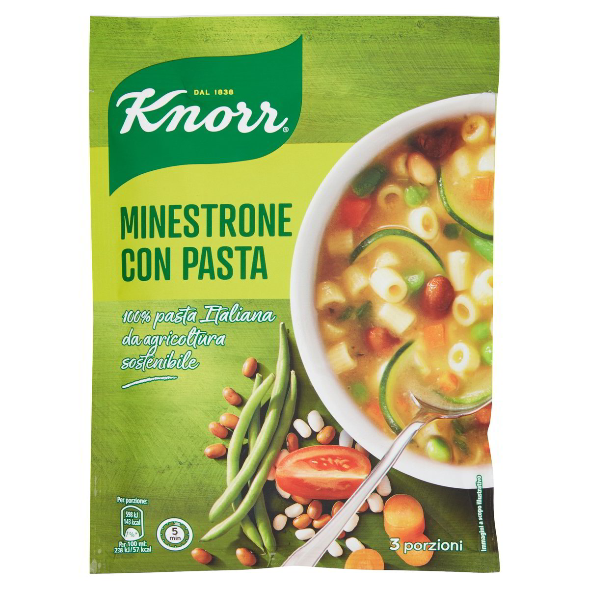 MINESTRONE CON PASTA KNORR GR 132 Tigros