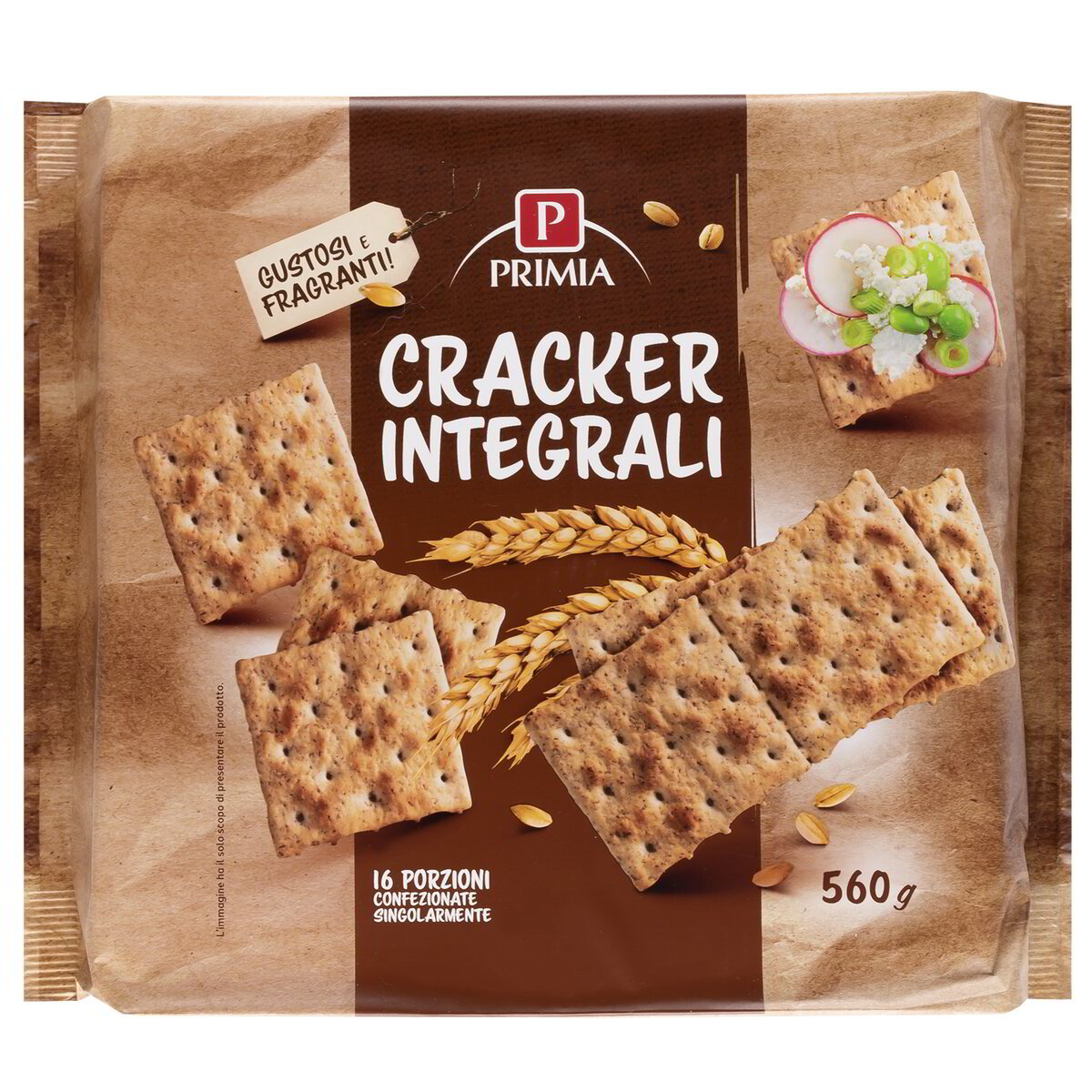 CRACKERS INTEGRALI PRIMIA 560 G Tigros