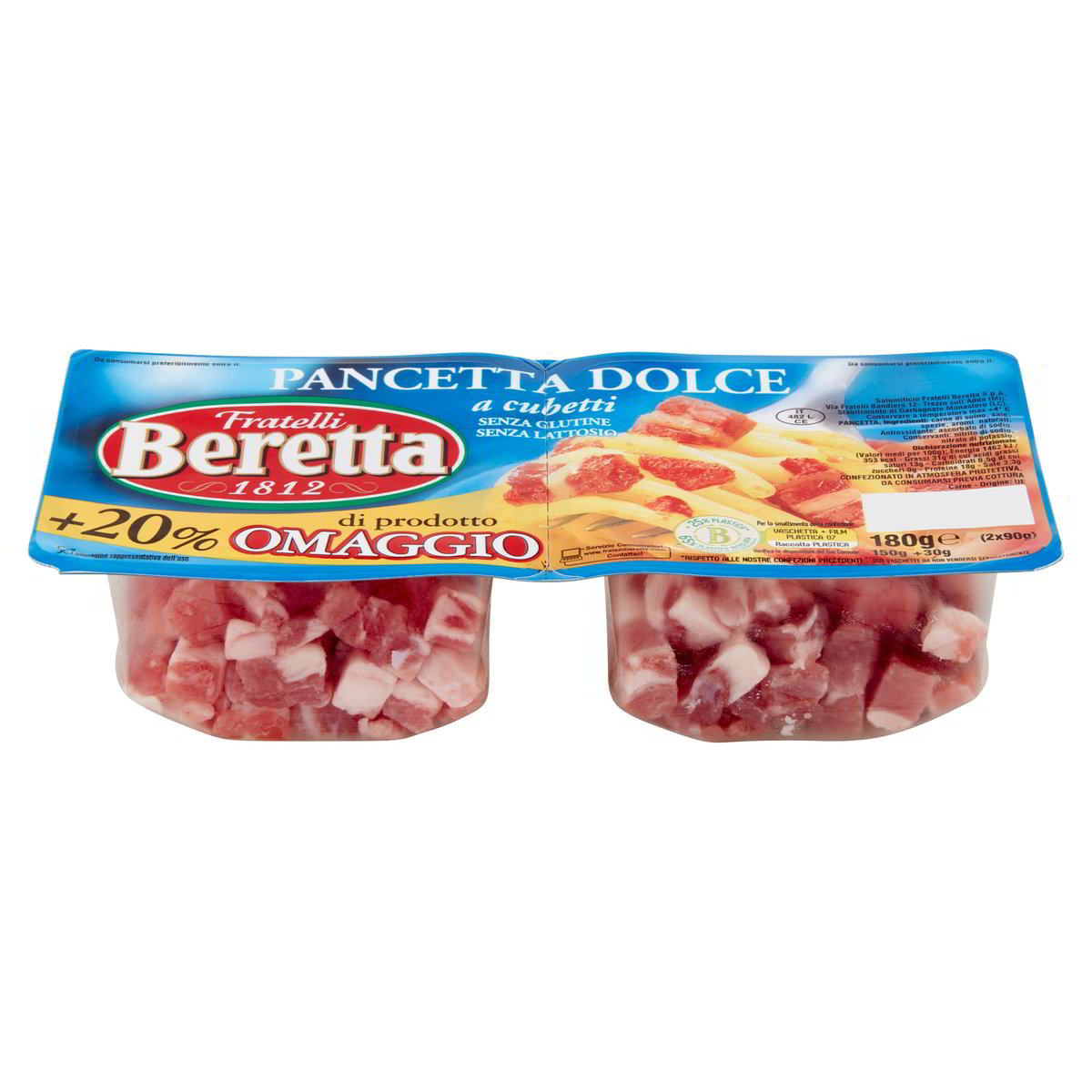 CUBETTI DI PANCETTA DOLCE BERETTA GR.90x2 Tigros