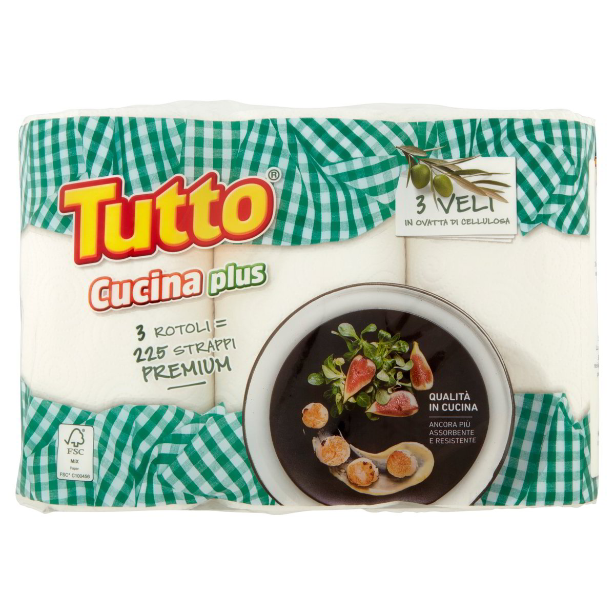 Tutto Cucina Plus, 30 Rotoli di Carta, 3 Veli, 75* Strappi, Extra  Assorbenti e Super Resistenti, Adatti a Tutte le Superfici della Cucina,  Made in Italy : : Salute e cura della persona