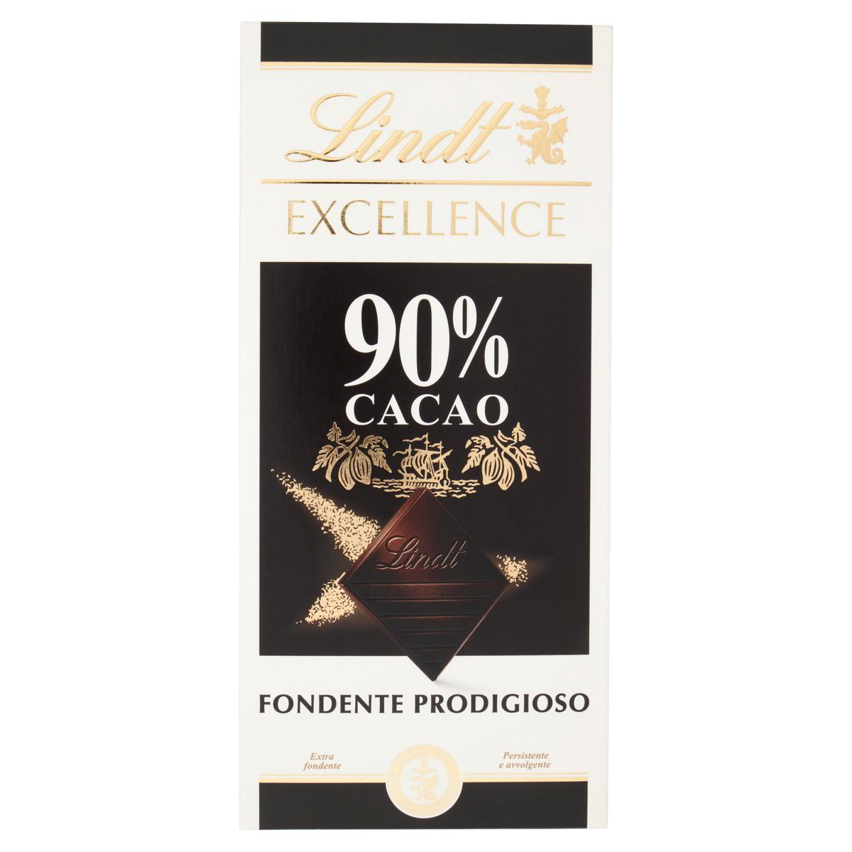 TAVOLETTA CIOCCOLATO FONDENTE 90% EXCELLENCE LINDT GR.100 - Tigros