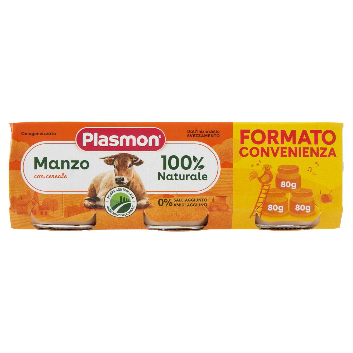 Plasmon Omogeneizzato Carne Manzo - 4x80 GR