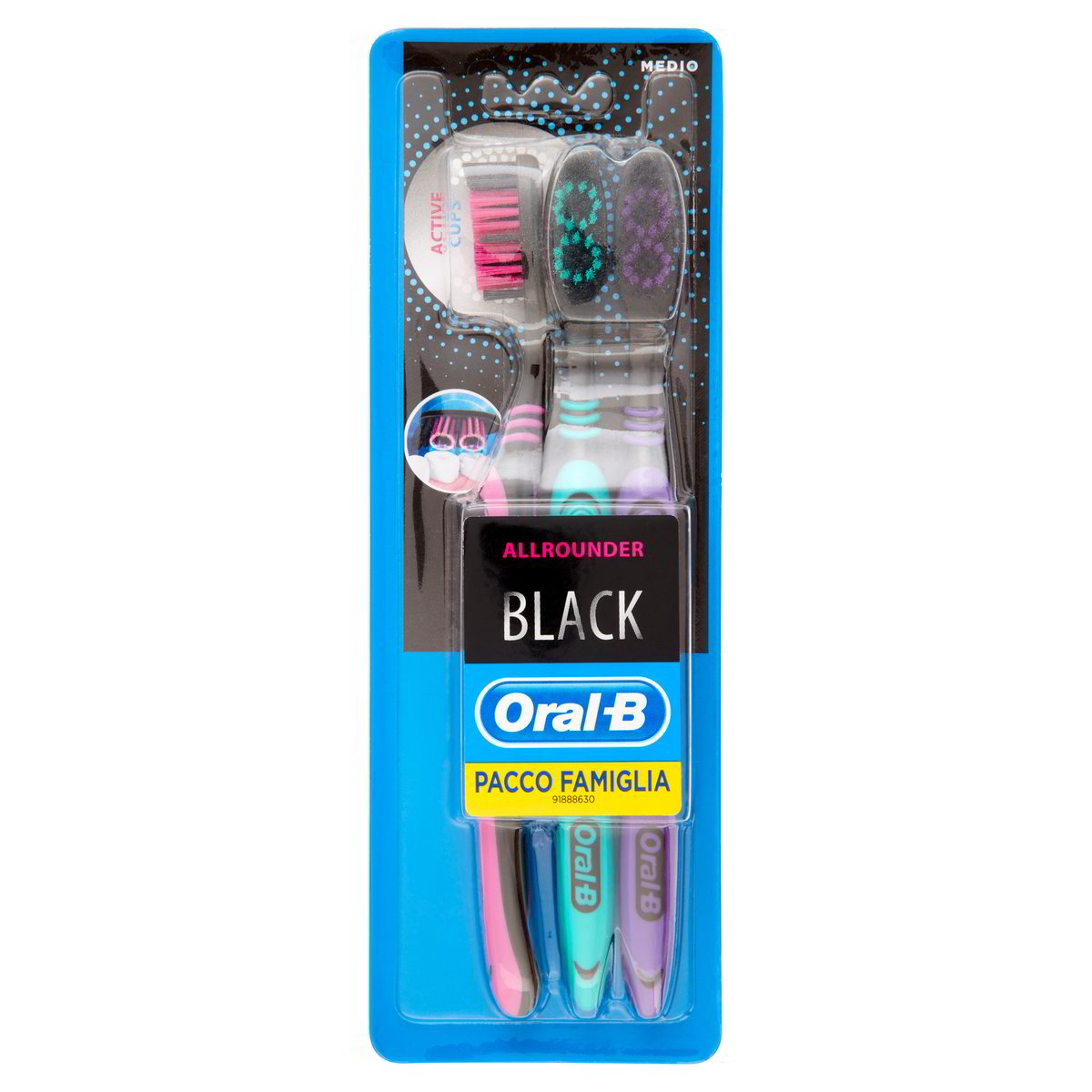 SPAZZOL.ALLROUNDER BLACK MEDIO ORAL B PZX3 - Tigros